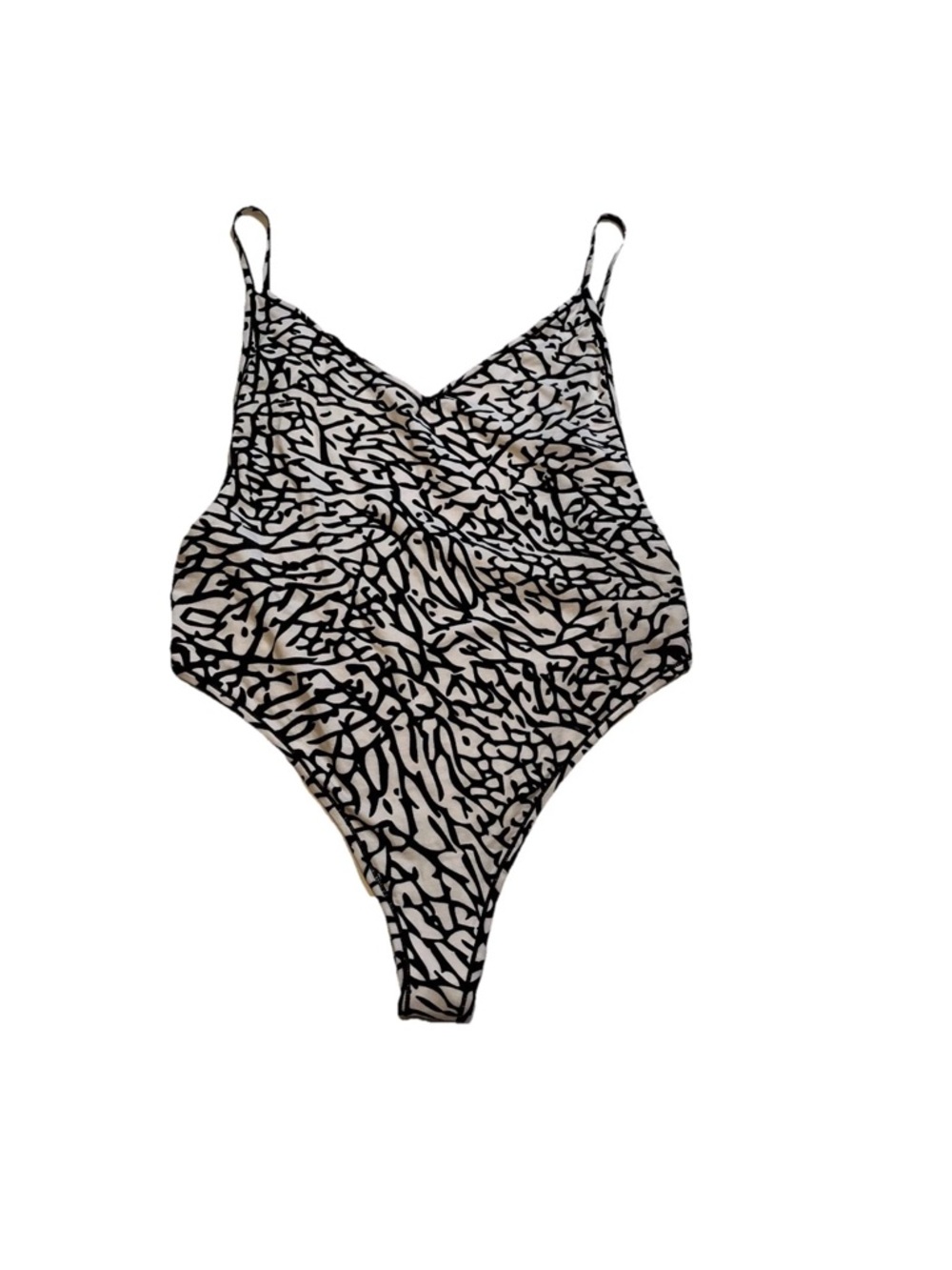 Ethika Women's M Pull-On Bodysuit Stripes Black White‎ New